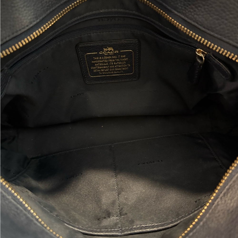 Coach Midnight Blue Leather Tote - Picture 2 of 3
